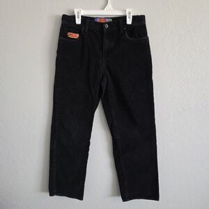 Empyre Mens Junior Corduroy Skate Pants Black Relax Loose Fit Baggy Size 26